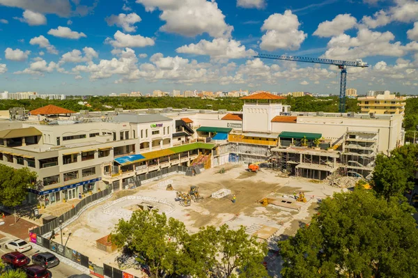 Antenn Drönare Foto Cocowalk Miami Coconut Grove — Stockfoto