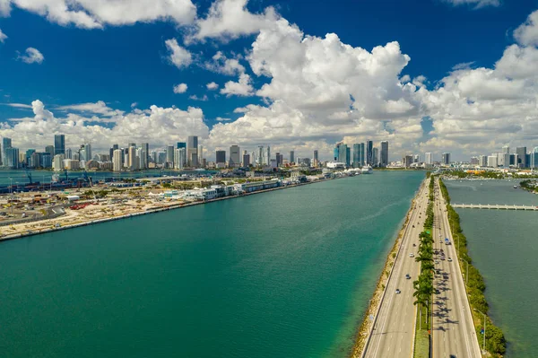 Fotografie Dronă Aeriană Din Miami Florida — Fotografie, imagine de stoc