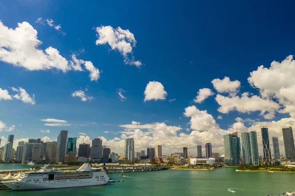 Epic Shot Downtown Miami Taken Drone — Stock Photo, Image