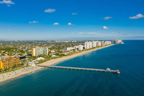 Letecký Snímek Deerfield Beach Florida Pobřeží — Stock fotografie