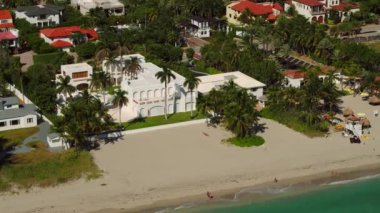 Hava helikopter pov lüks konak beach 4k Florida üzerinde