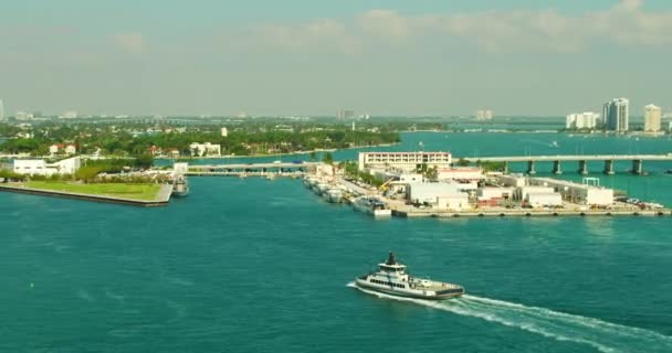 Traghetto Aereo Miami Fisher Island — Video Stock