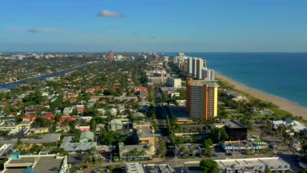 Excursión Aérea Deerfield Beach Florida Muelle Pesca — Vídeo de stock