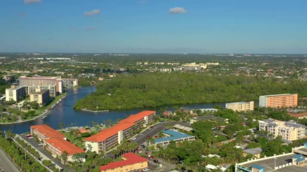 Parque Deerfield Island Drone Aéreo Reserva Natural Vídeo — Vídeo de stock