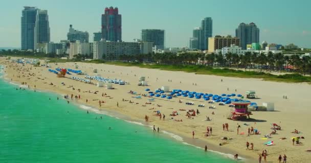 Drony Antény Miami Beach Dade County Florida Usa — Stock video