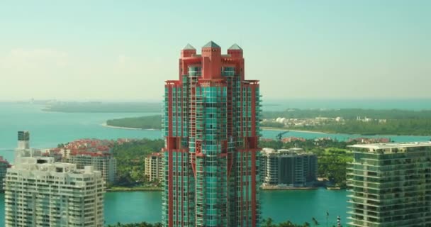 Drone Videós Portofino Miami Beach Ingatlan — Stock videók