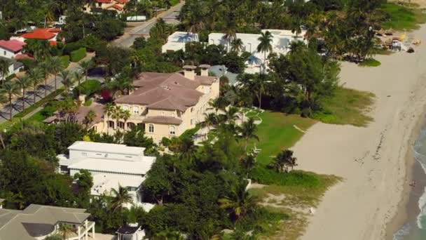 Luxury Beachfront Mansion Golden Beach Florida — Stock Video