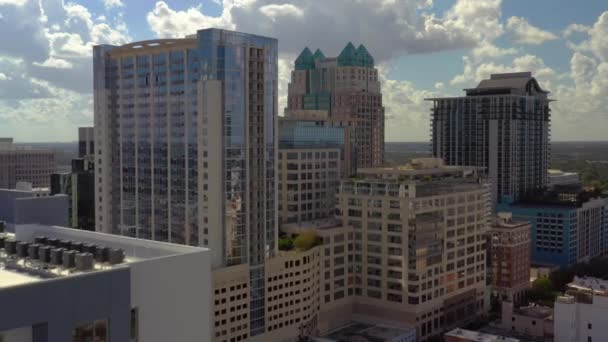 Luchtfoto Video Downtown Orlando Suntrust Bank Gebouw — Stockvideo