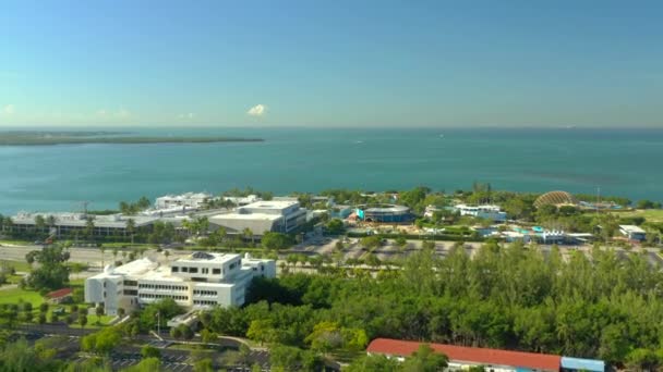 Aerial Video Florida Key Biscayne Florida — Stock Video