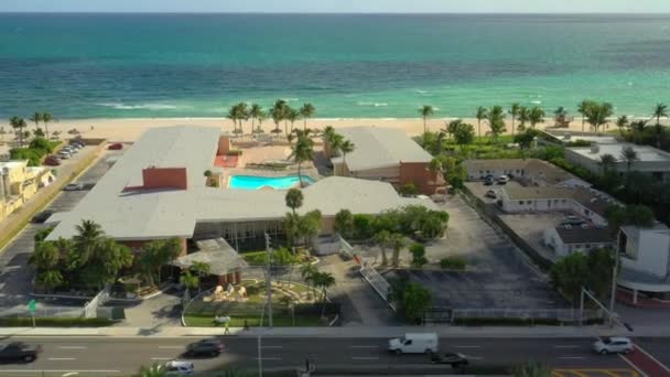 Lotnicze Wideo Motel Sahara Sunny Isles Beach Florydzie 2018 — Wideo stockowe