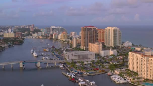 Fort Lauderdale Beach Highrise Condominios Resorts — Vídeo de stock