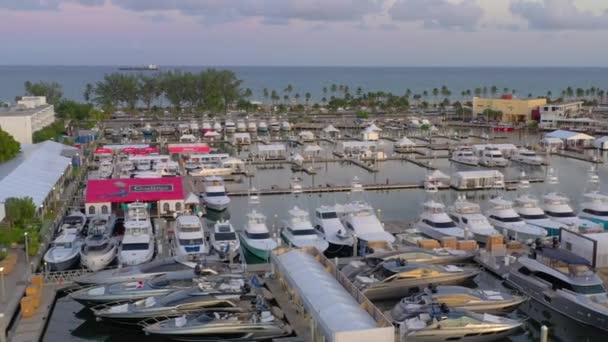 Fort Lauderdale Boat Show Scena Sulla Spiaggia — Video Stock