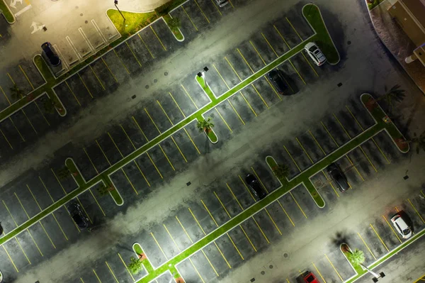 Aerial Direct Overhead Shot Parking Lot — Stock Photo, Image