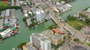 Hava yaklaşım Miami Beach dron atış