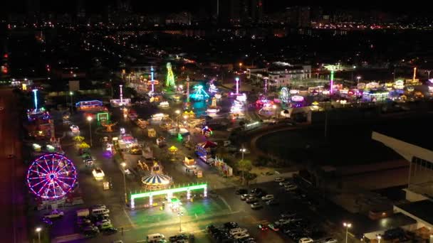 Noite Vídeo Aéreo Carnaval — Vídeo de Stock