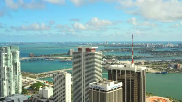 Aerials Downtown Miami — Stock Video