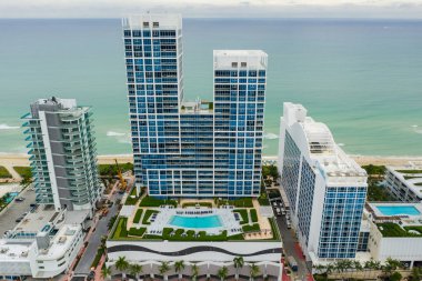 Tonlarda ses veren çanlar ve Canyon Ranch Miami Beach Fl ABD hava uçak fotoğrafı