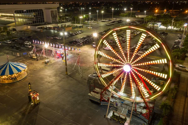 Foto Della Notte Aerea Broward County Youth Fair Hallandale Florida — Foto Stock