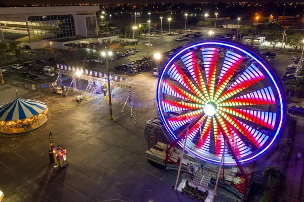 Foto Della Notte Aerea Broward County Youth Fair Hallandale Florida — Foto Stock