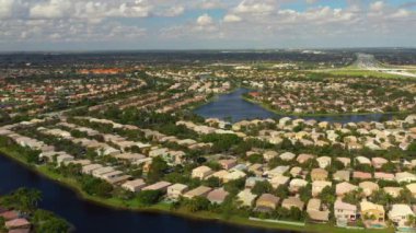 Aerial helicopter tour Pembroke Pines Florida neighborhoods