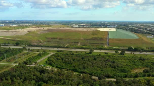 Letecké Záběry Odpady Management Monarch Hill Skládky Coconut Creek Florida — Stock video