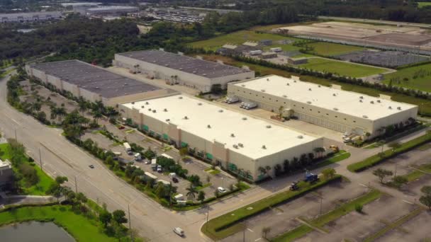 Supply Warehouses Aerial Video — Stock Video