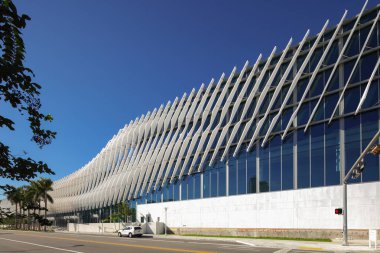 Miami Beach, Fl, Amerika Birleşik Devletleri - 18 Aralık 2018: Miami Convention Center yeni mimari tasarım