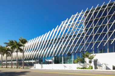 Miami Beach, Fl, Amerika Birleşik Devletleri - 18 Aralık 2018: Modern mimari görüntü Miami Beach Convention Center