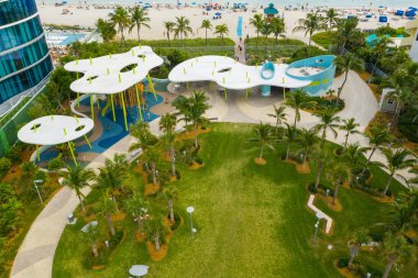 Hava dron görüntü Gilbert Samson Oceanfront Park