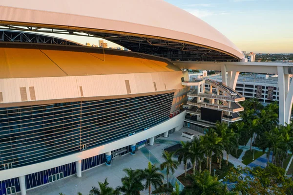 Zdjęcie Lotnicze Florida Marlins Park Miami Floryda — Zdjęcie stockowe