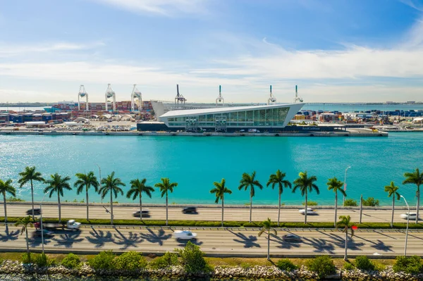 Aerial Image Royal Caribbean Terminal Port Miami — Stock Photo, Image