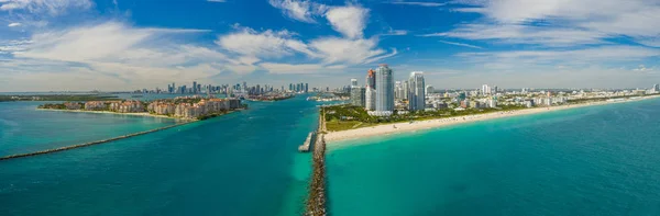 Drohnenpanorama Miami Beach Florida — Stockfoto