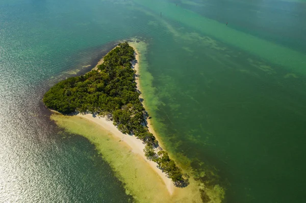 Miami Bir Kalp Şekilli Adasının Havadan Görüntü — Stok fotoğraf