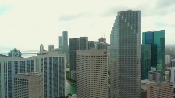 Aerial Citibank Downtown Miami — Stock Video