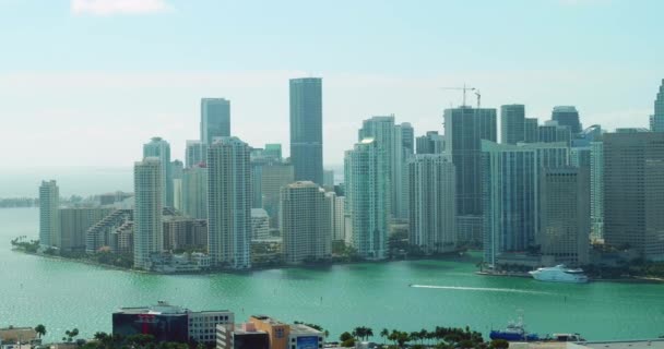 Increíble Aéreo Centro Miami Florida — Vídeo de stock