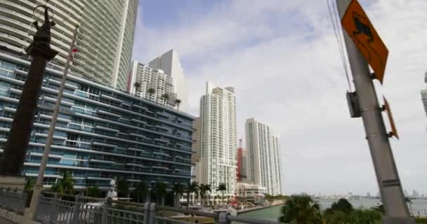 Epische Condo Hotel Downtown Miami Florida Wolkenkrabber — Stockvideo