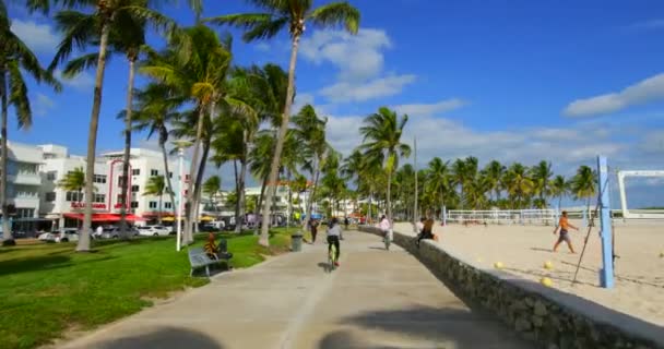Diciembre Miami Beach Video Movimiento Gimbal — Vídeos de Stock
