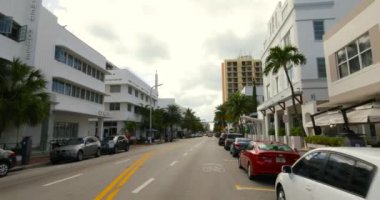 Miami Beach hareket hisse senedi görüntüleri Collins Avenue 4k