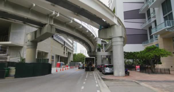 Imágenes Movimiento Tierra Brickell Miami — Vídeo de stock