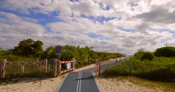 Chemin Vidéo Mouvement Stabilisé Gimbal Vers Miami Beach — Video