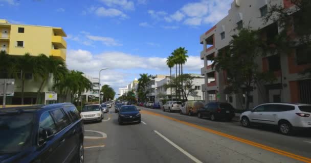 Майами Бич Коллинз Авеню — стоковое видео