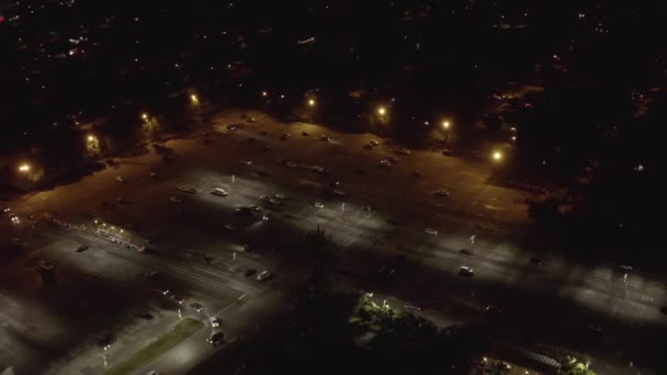 Vídeo Aéreo Parque Temático Estacionamiento Drone Metraje — Vídeos de Stock