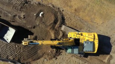Eylem hava dron video 4k Kobelco Ekskavatör