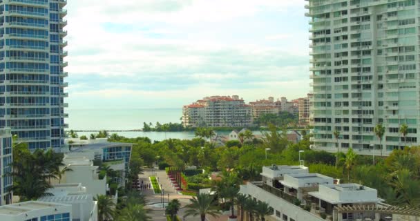 Miami Czas Klip Lotniczych South Pointe Park — Wideo stockowe