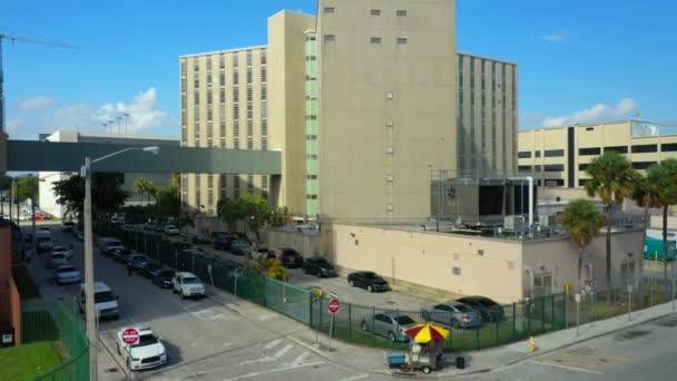 Terreno Para Vídeo Aéreo Miami Dade Tribunal Prisão Centro Detenção — Vídeo de Stock