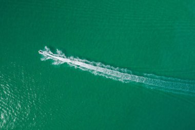 Hava havai görüntü jet ski Okyanusu