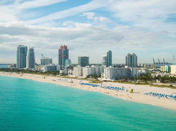 Luftaufnahme Drohne Miami Beach Florida Coast — Stockfoto