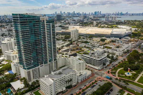 Miami Usa Januari 2019 Aerial Miami Beach Setai Condominium Residences — Stockfoto