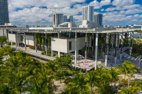 Miami Usa January 2019 Aerial Image Perez Museum Art Downtown — Stock Photo, Image