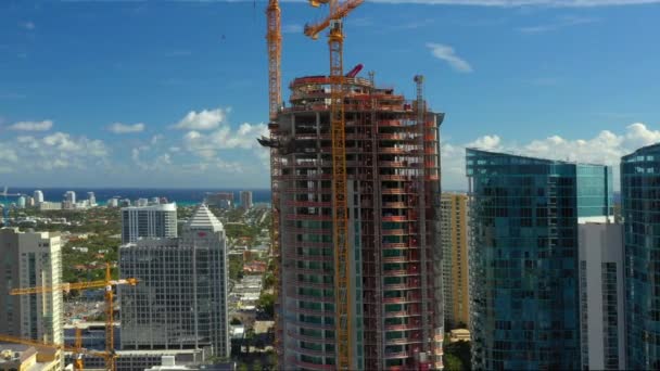 100 Las Olas Construction — Stock Video